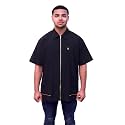 King Midas Professional Barber Jacket for Men - Ultra Lightweight Short Sleeve Barber Smock