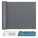 KING MOUNTAIN Canvas Repair Patch 16×60 Inch Self-Adhesive Waterproof Fabric Patch for Sofas, Tents, Furniture,Tote Bags, Car Seats (Charcoal Grey)