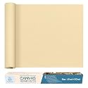 KING MOUNTAIN Canvas Repair Patch 16×60 Inch Self-Adhesive Waterproof Fabric Patch for Sofas, Tents, Furniture,Tote Bags, Car Seats (Beige)