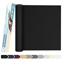 KING MOUNTAIN Canvas Repair Patch 16×30 Inch Self-Adhesive Waterproof Fabric Patch for Sofas, Tents, Furniture,Tote Bags, Car Seats (Black)