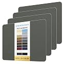 KING MOUNTAIN Canvas Repair Patch 9 x11 Inch 4 Pcs Self-Adhesive Waterproof Fabric Patch for Sofas, Tents, Furniture,Tote Bags, Car Seats (Dark Grey 2.0)
