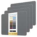 KING MOUNTAIN Canvas Repair Patch 9 x11 Inch 4 Pcs Self-Adhesive Waterproof Fabric Patch for Sofas, Tents, Furniture,Tote Bags, Car Seats (Charcoal Grey)
