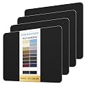 KING MOUNTAIN Canvas Repair Patch 9 x11 Inch 4 Pcs Self-Adhesive Waterproof Fabric Patch for Sofas, Tents, Furniture,Tote Bags, Car Seats (Black)