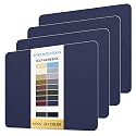 KING MOUNTAIN Canvas Repair Patch 9 x11 Inch 4 Pcs Self-Adhesive Waterproof Fabric Patch for Sofas, Tents, Furniture,Tote Bags, Car Seats (Dark Blue)