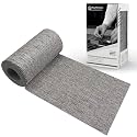 King Mountain Premium Linen Fabric Iron-on Repair Patch, Inside&Outside 3"x60" With Backing Glue, Decorative Kit (Medium Grey)