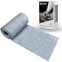 King Mountain Premium Linen Fabric Iron-on Repair Patch, 3"x60" (Blue Grey)
