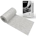 King Mountain Premium Linen Fabric Iron-on Repair Patch, Inside&Outside Fabric Repair Patch, 3"x60" with Backing Glue Linen Repair Decorative Patch kit (Linen-3"x60", Light Grey)
