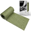 King Mountain Premium Linen Fabric Iron-on Repair Patch Kit, 3"x60" with Backing Glue, Decorative Patch for Inside & Outside Fabric Repair (Linen, Grass Green)