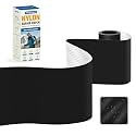 KING MOUNTAIN Self Adhesive Nylon Fabric Repair Tape, 4×63 Inches, Quick Down Jacket Repair Patch, Waterproof Outdoor Gear Patch Kit for Tent,Backpacks,Umbrella, Gloves, Sleeping Bag (Black）