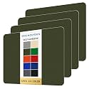 KING MOUNTAIN Self Adhesive Nylon Fabric Repair Patch, 9×11 Inches 4 Pcs, Quick Down Jacket Repair Patch, Waterproof Outdoor Gear Patch Kit for Tent,Backpacks,Umbrella, Gloves (Army Green