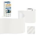 KING MOUNTAIN Self Adhesive Nylon Fabric Repair Tape, 4×63 Inches, Quick Down Jacket Repair Patch, Waterproof Outdoor Gear Patch Kit for Tent,Backpacks,Umbrella, Gloves, Sleeping Bag (White）