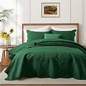 King Quilt Set Bedspread Coverlet Bedding Floral Emerald 106"x96"