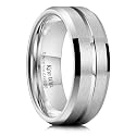 King Will Tungsten Carbide Wedding Band for Men Size 4-16
