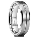 King Will Tungsten Carbide Wedding Band for Men Size 4-16