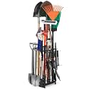 Kingarage Black Garden Tool Organizer, Up to 50 Tools, Steel, Garage, Shed, Outdoor, 15" x 15" x 27.2" H
