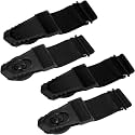 Kingdder 2 Pcs Straps for Goggles, Adjustable Black Bungee MX ATV