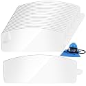 Kingdder 20 Pcs Sandblasting Hood Replacement Outer Lens Air Feed Sandblast Helmet Visors Clear PVC Film Protective Lens Protector for Blue Sandblasting Equipped