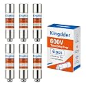 Kingdder 6 Pack 15 Amp Fuse 15a 600v Cc Time Delay Fuse, 10 x 38 mm