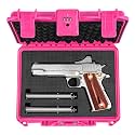 Kinghardcase Hard Pistol Case, Waterproof Shockproof Lockable Handgun Case with Foam, TSA Compliant Travel Case for Semi-Auto Pistols and Revolvers