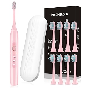 kingheroes Electric Toothbrush Set Comes with 8