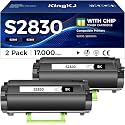 KingKJ S2830 High Yield Black Toner Cartridge 2-Pack Replacement for Dell GGCTW Toner Cartridges Remanufactured Compatible with Dell S2830 S2830dn Laser Printer Ink All-in-One Copier (8,500 Pages