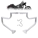 Kinglemc Crash Bar Engine Guard Highway Bar for Harley Dyna 06-17(Chrome-B)