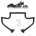 Kinglemc Crash Bar Engine Guard Highway Bar for Harley Dyna 06-17(Black-B)