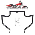 Kinglemc Crash Bar Engine Guard Highway Bar for Harley Dyna 95-13(Black-B)