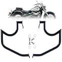 Kinglemc Crash Bar Engine Guard for Suzuki VL800(Black-C)