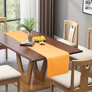 kingly velvet table runner yellow quilted pattern 12x72 inches - luxury quilted table runner for home dcor includes 1 table runner