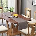 KINGLY Velvet Table Runner, Mouse Brown, Quilted Pattern, 12x72 inches - Luxury Quilted Table Runner for Home Décor, Includes 1 Table Runner