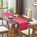 KINGLY Velvet Table Runner, Baker-Miller Pink, Quilted Pattern, 12x72 inches - Luxury Quilted Table Runner for Home Décor, Includes 1 Table Runner