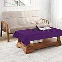 KINGLY Heavyweight Qulted Chack Pattern Velvet Tablecloth Soft Fabric Square Center Table Cover Cloth Farmhouse Table Cover for Kitchen Dining (36 X 54 Inch Mulberry Perple)