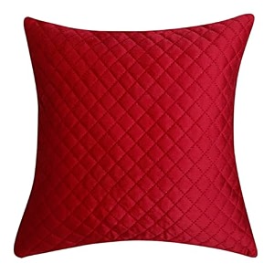 kingly textile throw pillow cover qulted velvet euro cushion cover for bed 24 x 24 inch 60cm set of 2 maroon red