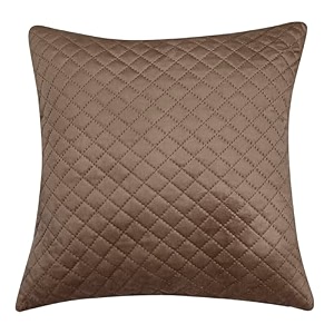 kingly textile throw pillow cover qulted velvet euro cushion cover for bed 24 x 24 inch 60cm set of 2 mouse brown