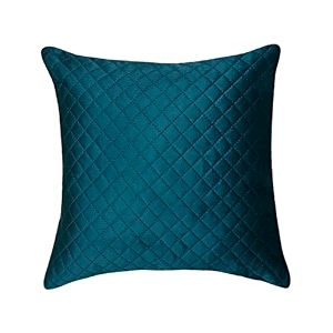 kingly textile throw pillow cover qulted velvet euro cushion cover for bed 24 x 24 inch 60cm set of 2 green blue