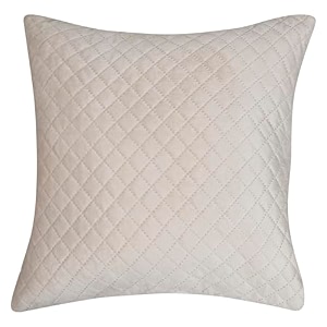kingly textile throw pillow cover qulted velvet euro cushion cover for bed 24 x 24 inch 60cm set of 2 natural beige light cream
