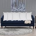 KINGLY Velvet Quilted Square Geometric Plaid Velvet Cushion Cover Luxury Modern Decorative Cushion Cover for Sofa Set Living Room Bedroom Car 12 x 12 Inch (White Solid)