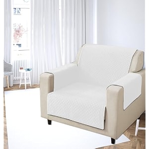 kingly velvet quilted universal elastic sofa cover non-slip sofa protector 1 seater armchair cover with machine washable adjustable elastic straps 1 seater ggreen