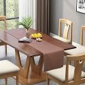 KINGLY Velvet Table Runner, Harvest Gold, Quilted Pattern, 12x72 inches - Luxury Quilted Table Runner for Home Décor, Includes 1 Table Runner