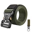 KingMoore Men's Tactical Belt Heavy Duty Webbing Belt Adjustable Military Style Nylon Belts with Metal Buckle