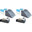 KingPavonini 4-Height Adjustable Leg Elevation Pillows for After Surgery, Injuries, or Rest, Memory Foam Leg Pillows for Sleeping with 3 Handles and Insert Pad, Washable Velvet Cover (Pack of 2)
