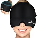 Gel Ice Migraine Headache Relief Cap, Adjustable Headache Cap Migraine with Drawstring Fits All Heads, Cold Compression Migraine Relief Cap for Tension, Stress, Sinus, Puffy Eyes, Hot/Cold Therapy
