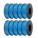 KINGROON PLA 3D Printer Filament 1.75mm, Sea Blue, 10kg (10 x 1kg)