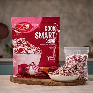 kings cook smart onion red onion flakes with palm oil hygenically processed cooking long shelf life onion birista for daal tadka indian curries amp biryani 50gm each sachets 400gm pack of 1
