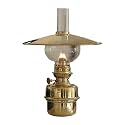 Kings County Tools Naval-Style Oil Lamp with Glass Bulb, Brass, 10” x 14.5”