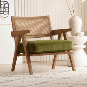 kingsman furnitures abel rattan accent arm chair for home bedroom  living bedroom  drawing room cane living room chair