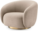 Kingsman Furnitures Brok 360 Beige Swivel Round