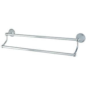 kingston brass ba297318c silver sage 18-inch dual towel bar polished chrome