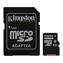 Kingston Digital 128GB microSDXC Class 10 UHS-I 45MB/s Read Card with SD Adapter (SDC10G2/128GB)